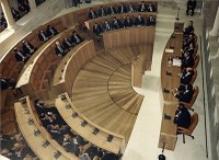 Sesión inaugural de la nueva sede del Parlamento. Tomás Asensio Loza. 1988. (Parlamento de La Rioja)