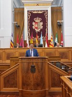 El presidente del Parlamento durante su intervención en la jornada