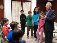 El Presidente del Parlamento visita los colegios de Nájera Sancho III, San Fernando y Nuestra Señora de la Piedad