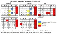 El próximo periodo ordinario de sesiones comenzará el 1 de febrero y finalizará el 25 de mayo de 2019