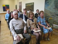 Los homenajeados, durante el acto