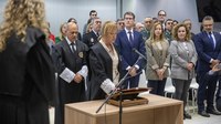 Fernández Cornago asiste a la toma de posesión de la secretaria de la Sala de Gobierno del TSJR