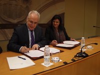 Firma del convenio de colaboración para la gestión informatizada de la contabilidad en la Cámara