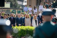 Homenaje e izado de la bandera nacional