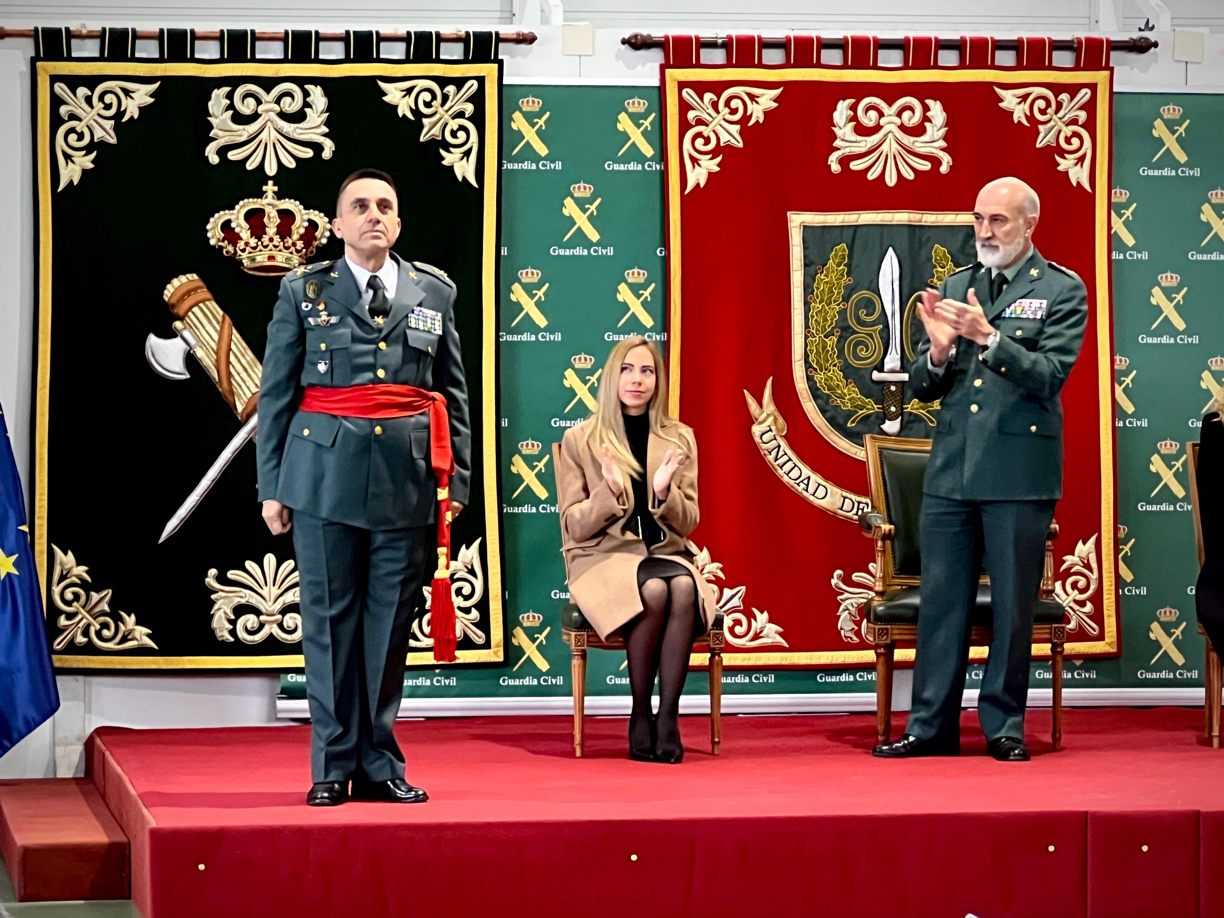 Imposición de la faja de general a Francisco Javier Molano