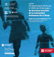 Jornada 30º aniversario de la Ley 2/1990, de 10 de mayo, de Servicios Sociales de la Comunidad Autónoma de La Rioja