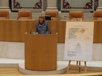 La Presidenta de la Cámara durante su intervención en la inauguración