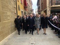 La Presidenta del Parlamento asiste a la inauguración del año jubilar calceatense con motivo del milenario del nacimiento del Santo