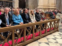 La presidenta del Parlamento participa en los actos en honor de los patronos de Calahorra