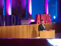 El Consejero de Políticas Sociales del Gobierno de La Rioja durante su intervención