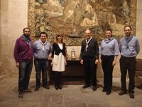 La Presidenta del Parlamento recibe la Luz de la Paz de Belén del Movimiento Scout Católico de La Rioja