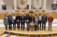 Autoridades y premiados en el 11º Certamen Nacional de Pintura