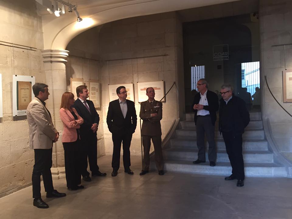 En la exposición se pueden ver 43 láminas originales sobre cuarteles realizadas por ingenieros militares