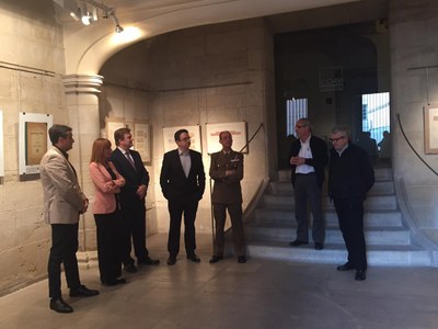 En la exposición se pueden ver 43 láminas originales sobre cuarteles realizadas por ingenieros militares