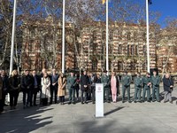 Minuto de silencio en memoria de los dos guardias civiles muertos en acto de servicio