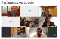 Celso González, consejero de Hacienda explica las medidas tomadas frente al COVID-19 por el Gobierno de La Rioja en materia de Hacienda ante los grupos parlamentarios