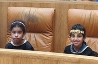 Niños y niñas del programa "Vacaciones en Paz" visitan el Parlamento de La Rioja