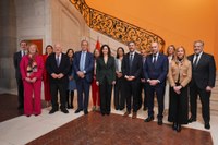 Fernández Cornago participa en la recepción ofrecida por la presidenta de la Comunidad de Madrid a los presidentes de las cámaras autonómicas