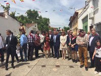 La Presidenta del Parlamento acompaña a los vecinos de Villamediana durante la festividad de San Isidro