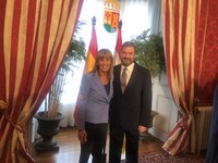 La Presidenta del Parlamento de La Rioja  asiste a la toma de posesión de Alberto Bretón como consejero de Políticas Sociales, Familia, Igualdad y Justicia del Gobierno de La Rioja