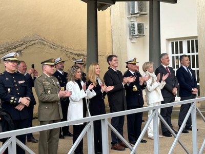 Inauguración de la plaza de la Armada en Hervías