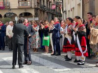 Marta Fernández asiste a las fiestas patronales de Arnedo