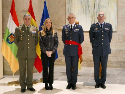 Recepción al jefe de la Agrupación de la Base Aérea de Zaragoza