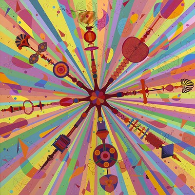 Rueda cósmica Dis Berlín | 2008 | 175 x 175 cm | Óleo y acrílico/lino