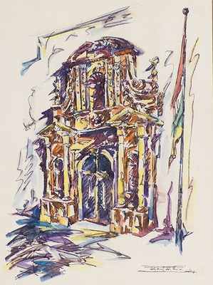 Dibujo del Parlamento de La Rioja